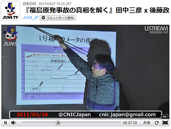 『福島原発事故の真相を解く』田中三彦 x 後藤政志 CNIC